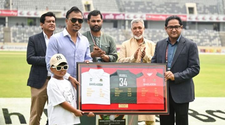 রুবেল হোসেনকে বিদায়ী সম্মাননা জানাল বিসিবি